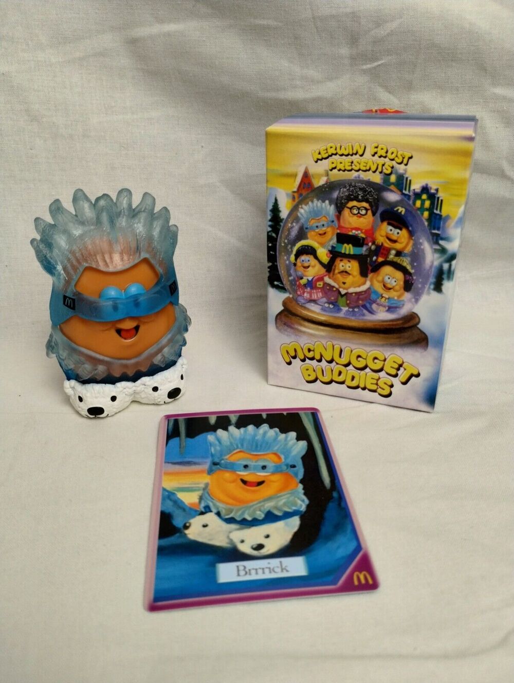 McDonalds Kerwin Frost McNugget Buddies Brrrick Toy Nugget W/ Box and Card